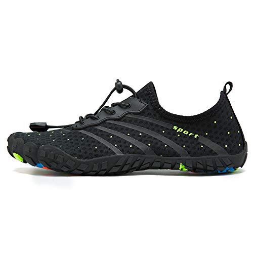 Men’s Mesh Water Shoes Quick Dry Lightweight Aqua Sneakers with Drainage Rubber Sole for Outdoor Use4