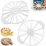 Dinhauyon Diviseur De Gâteau, 2Pièces Outil De Cuisson De Diviseur De Gâteau, presse à découper ronde antiadhésive pour pâtisserie, fromage, pizza pour 10/12/14/16 tranches
