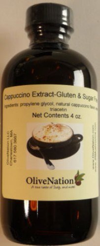 Cappuccino Flavored Extract - Coffee Flavor for Beverages - Ice Cream - Baked Goods - Frosting - Non-GMO - Gluten Free - Kosher - Vegan - 8 oz