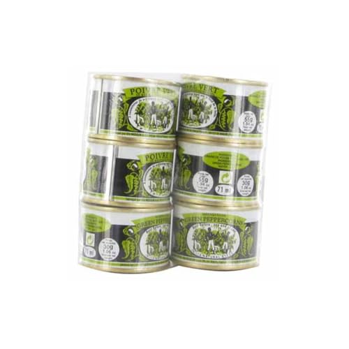 Poivre vert de Madagascar en saumure lot de 6 boîtes de 50g