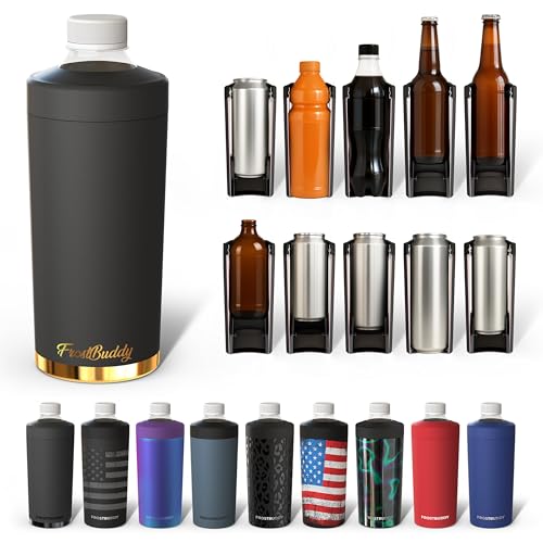 Image of Universal Buddy XL Can Cooler by Frost Buddy - Fits 12-ounce, 16-ounce, 20-ounce, and 24-ounce Cans and Bottles - Keep Your Drinks Refreshingly Chilled for over 12 hours Texas Tea