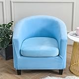 MATÉRIAU: Nos housse de fauteuil dans un tissu extensible en Polyester, qui a une texture plus délicate et douce. Convient à la plupart des fauteuils. La housse de fauteuil cabriolet extensible 1 place peut protéger votre fauteuil de l'usure quotidienne et des taches.