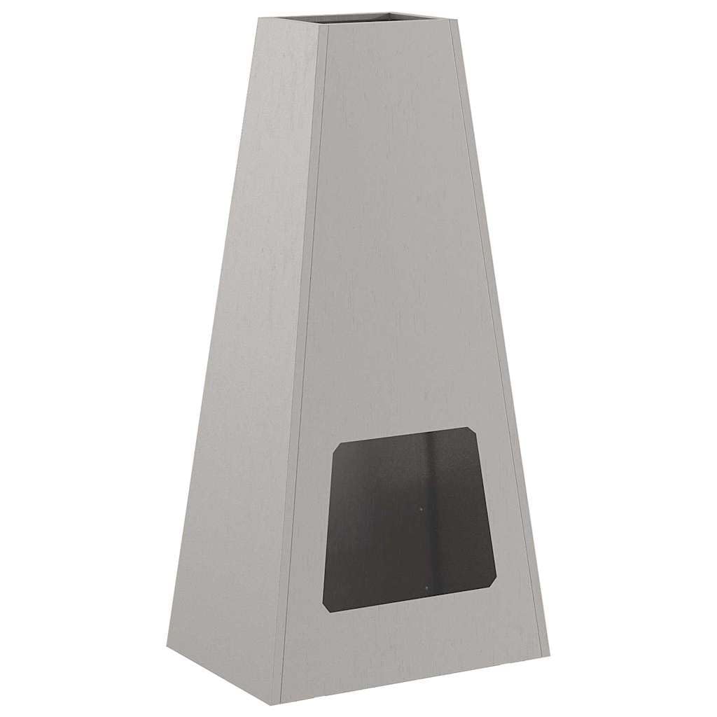 Feuerstelle Braun aus Wetterfeststahl 50 x 35 x 100 cm, kamin ofen feuerstelle schornstein optik für terrasse garten haus, outdoor wärme und deko