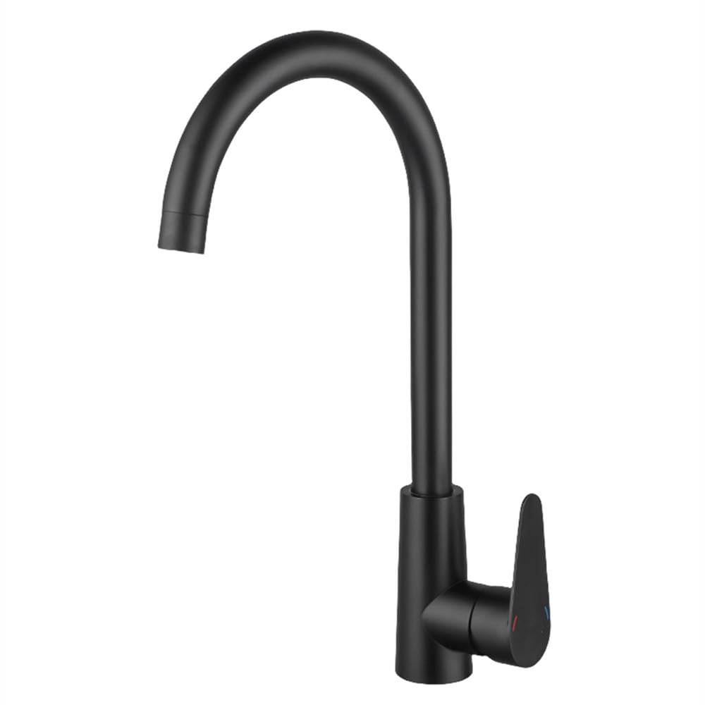 Robinet de cuisine noir rotatif 360 en acier inoxydable A1117B