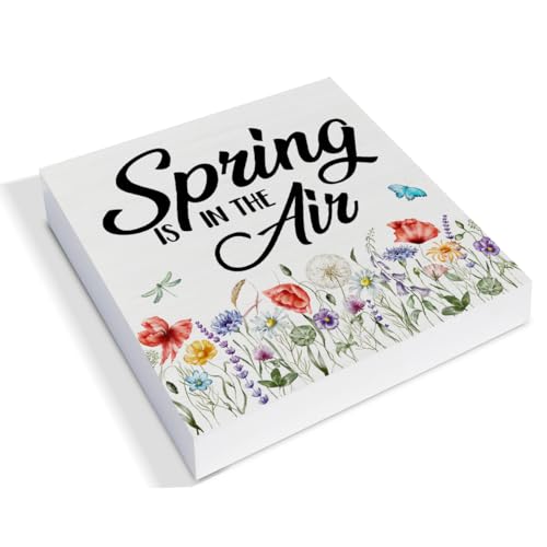 Country-Spring-Wood-Sign-Flower-Spring-Home-Decor-Indoor-for-Desk-Table-Shelf-5-X-5-Inches Country Spring Wood Sign Flower Spring Home Decor Indoor for Desk Table Shelf 5 X 5 Inches