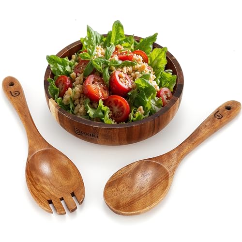 Boxiki Kitchen Acacia Wood Salad Bowl Set of 3 –