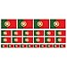 Produktbild INDIGOS UG - Mini Aufkleber Set - Pack glatt - 4x 51x31mm+ 12x 33x20mm + 10x 20x12mm - Portugal - Flagge - Banner - Standarte fürs Auto, Büro, zu Hause und die Schule - Set of 26 - für Auto, Laptop