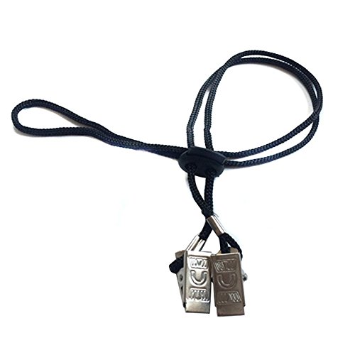 3Pcs Black 35.4'' Adjustable Elderly/Adult/Baby/Toddler Napkin Fixing Clip Dental Bib Clasp Holder Lanyard Neck Strap For Towel Apron Blanket Travel Outdoor Must-Haves #TOP5