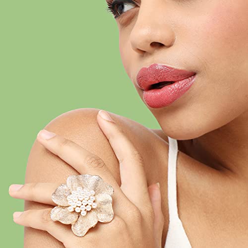 Image of SOHI Cocktail Ring for Women & Girls, Chunky Ring, Finger Ring, adjustable ring, Ladies Ring, Gold Plated Ring, aesthetic jewellery, hand ring for women