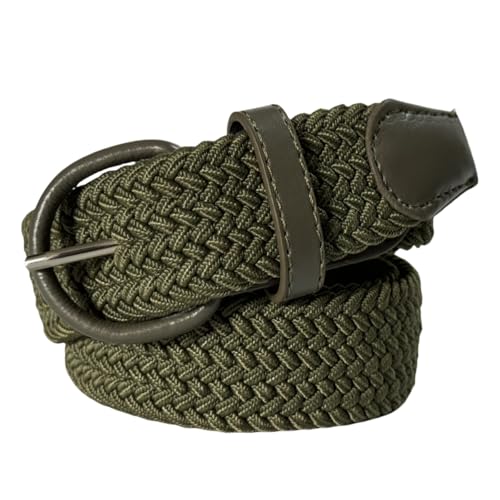 Mens Belt, Elastic Braided Belt, Men Braided Elastic Stretch Woven Belt2