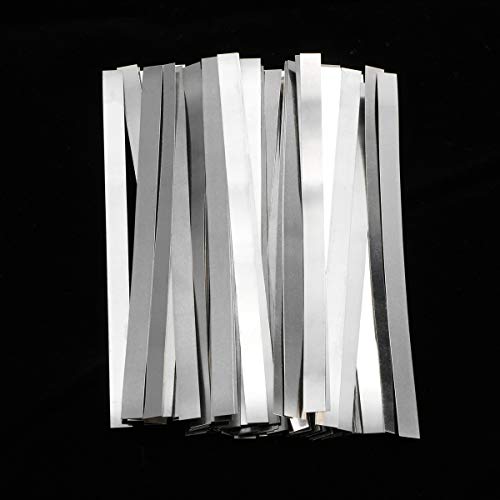 Image of Pure Nickel Strips for Batteries- 99.6% Purity 100pcs 0.15x5x100mm Nickle Tabs for 18650 High Drain Battery Packs, Lipo, Nimh, Nicad, Nicd Battery Spot Welding and Soldering