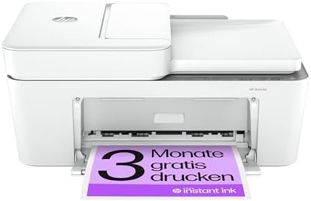 Bild von HP DeskJet 4220e Multifunktionsdrucker, 3 Monate gratis drucken mit HP Instant Ink inklusive, HP+, Drucker, Kopierer, Scanner, Mobiler Faxversand, WLAN, Automatische Dokumentenzuführung, Weiß