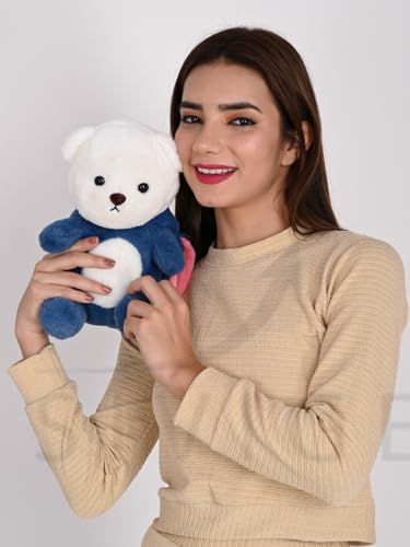 Image of Blue Premium Soft Quality Lovable Huggable Soft Toy, Plush Teddy Bear, Elegant Soft Plush Toy for Babies, Great Birthday Gift for Girls&Boys for Valentine Special 30 CM