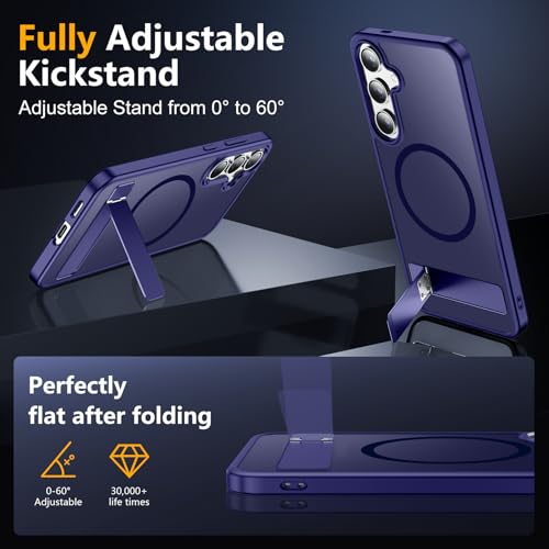 Image of SPIDERCASE Magnetic for Samsung Galaxy S24 Plus Case, Purple | [3 Stand Ways][ Military Grade Drop Protection] with Invisible Stand Shockproof Slim Case for Samsung Galaxy S24 Plus 6.7 inch