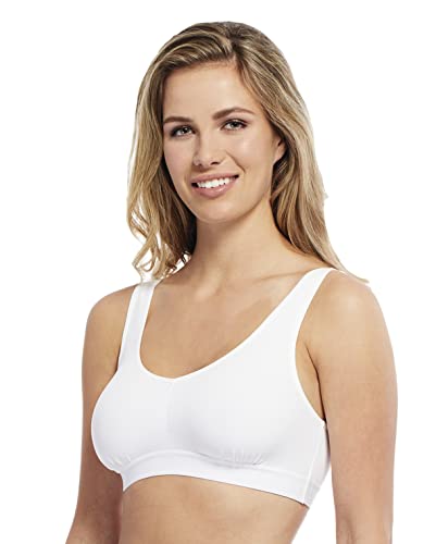 Carole Martin Slip-On Wireless Comfort Bra for Women - 34 White
