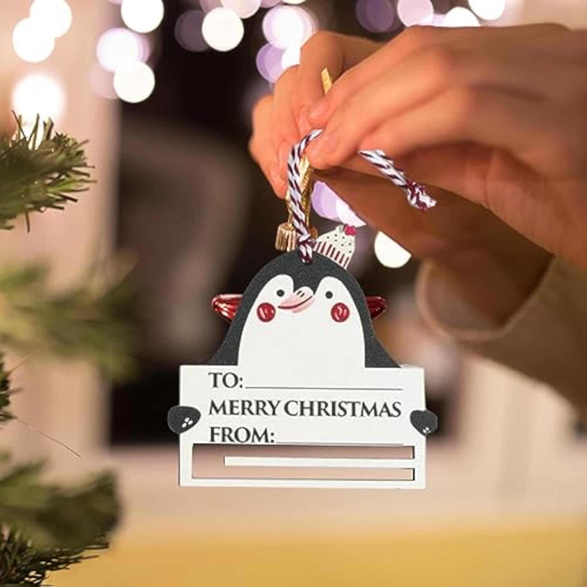 Christmas Money Holder for Cash, Creative Wooden Clip