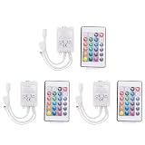 Vjsujehgy 3X Controller per Strisce Luminose un LED, Controller Controller per Strisce Luminose un LED RGB + un Infrarossi 24