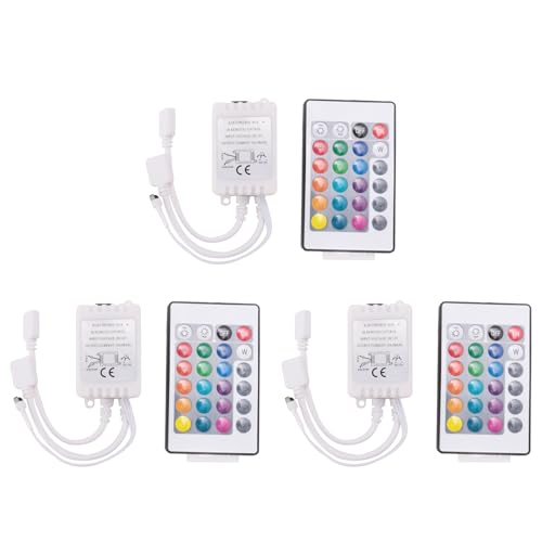 ikafxn 3X LED�X�g���b�v���C�g�R���g���[���[�A�R���g���[���[RGB LED�X�g���b�v���C�g�R���g���[���[+�ԊO�������R���A24�L�[