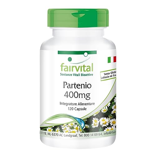 Fairvital | Partenio 400 mg - 120 capsule per 4 mesi - Tanacetum parthenium - Feverfew - 100% vegan