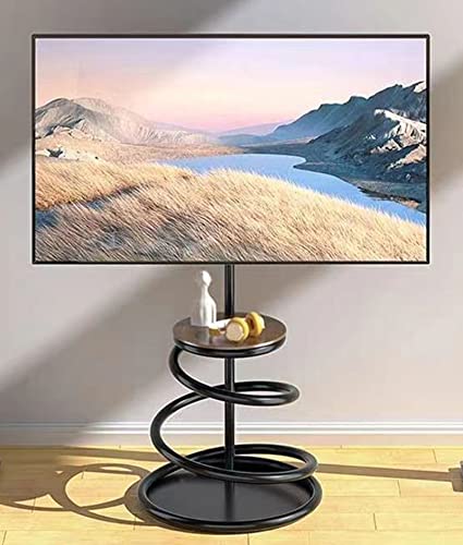 SQMGFA para Soporte de TV móvil de 35 a 75 Pulgadas, Soporte de AV con viga Ajustable, Soporte de Piso para TV Art, Soporte Giratorio Izquierdo y Derecho, Carga máxima de 40 kg