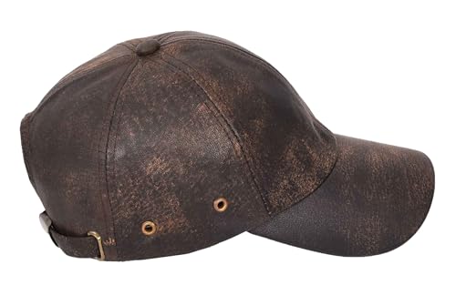 Casquette de baseball en cuir imperméable et réglable toutes saisons - 3