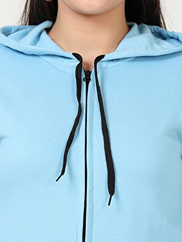 Image of Ideation Women's Cotton Full Zipper Sweatshirt Hoodies with Kangaroo Pocket