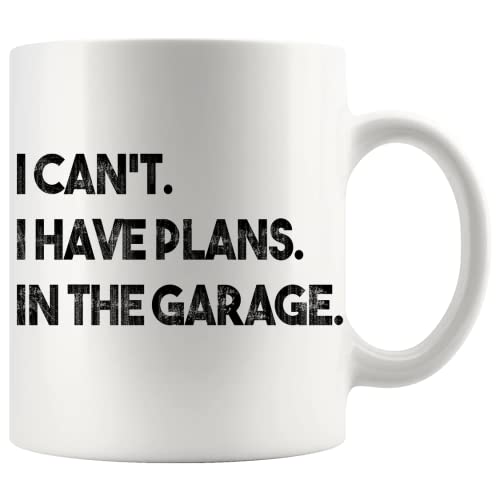 I Can't I Have Plans In The Garage Mechanic Coffee Mug Automechanic Car Repair Man Ceramic Cup Novelty Drinkware 11 Oz White #TOP15