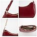 Shoulder Bag for Women Y2K Trendy Hobo Handbags Purse Vegan Leather Clutch Handbag with 2 Adjustable Removable Straps (red)