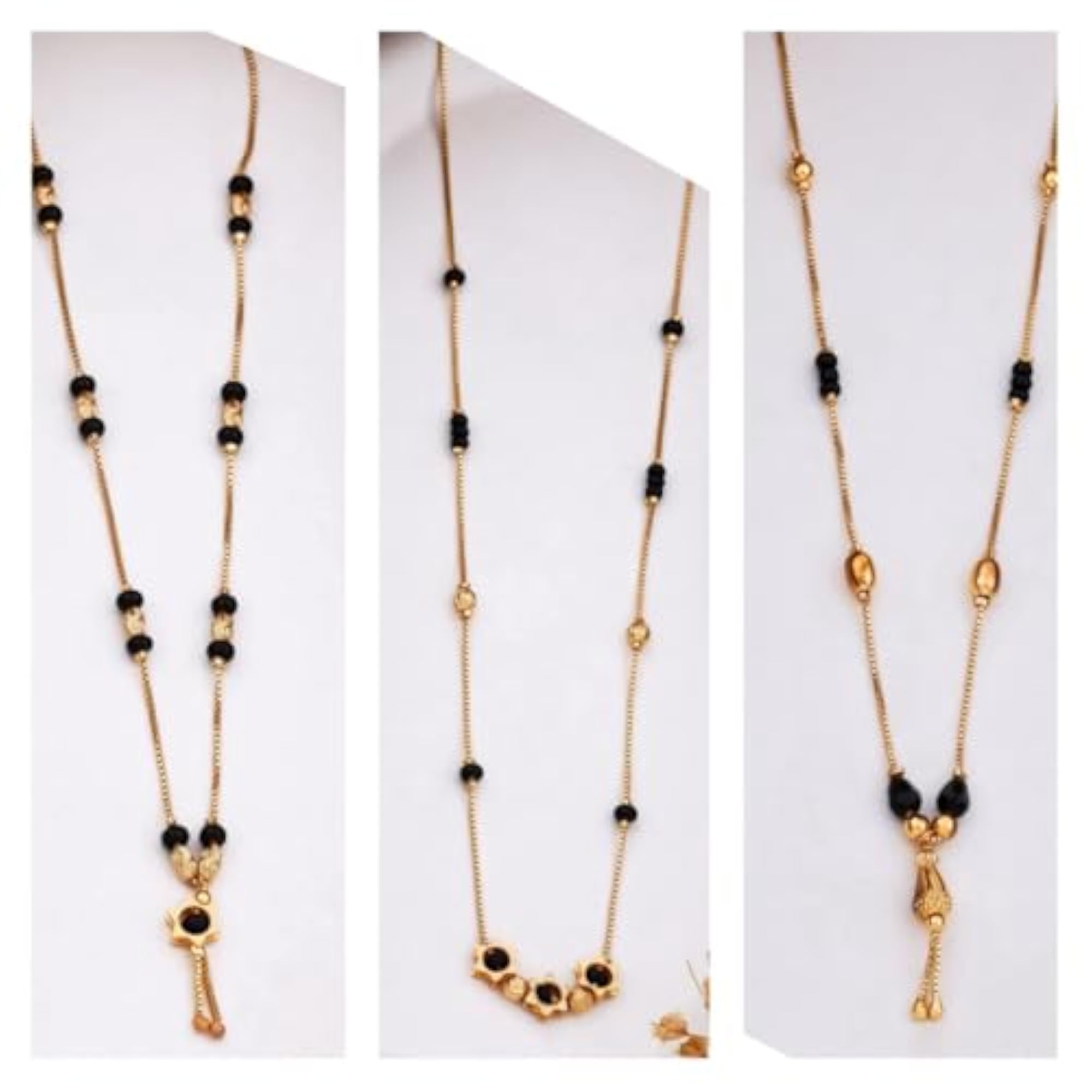 Stylish Black Beaded Design Mangalsutra for Women