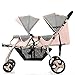 YDFXWXZ Poussette Double pour bébé et Tout-Petit, systèmes de Voyage légers pour Poussette jumelle, Landau de sécurité pour Tout-Petits avec Housse de Pluie et Panier de Rangement Extra Large