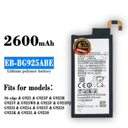 Image of EB-BG925ABA Battery for Samsung Galaxy S6 Edge 2600 mah Battery with 6 Month Warranty**** (T214)