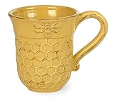 Honeycomb Distressed Finish Ceramic 13 Oz Coffee Mug