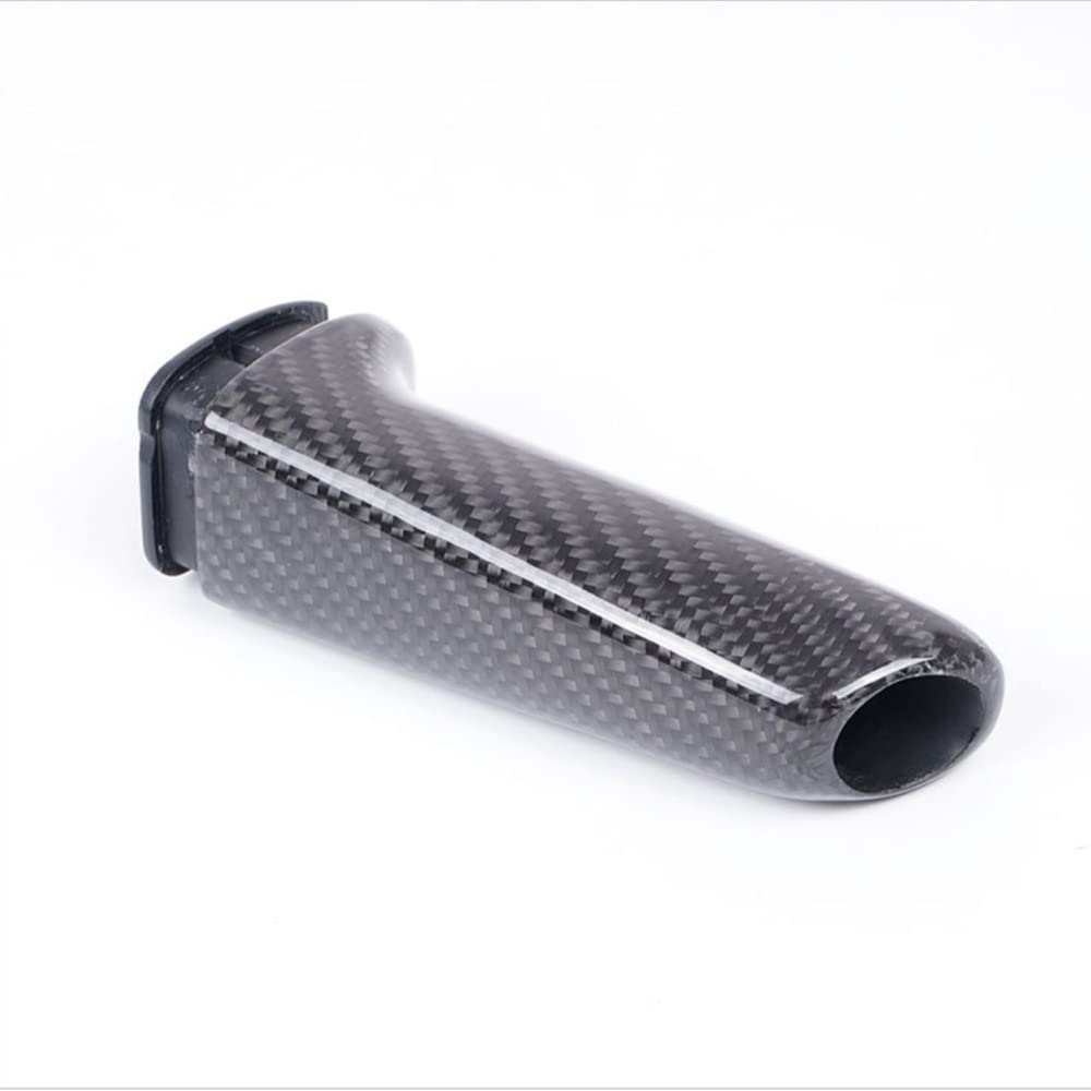 Housse de poignée de frein à main centrale compatible avec BMW Série 1 2 3 4 E46 F90 E92 E60 E39 F30 F10 F20 en fibre de carbone véritable Taille originale personnalisée