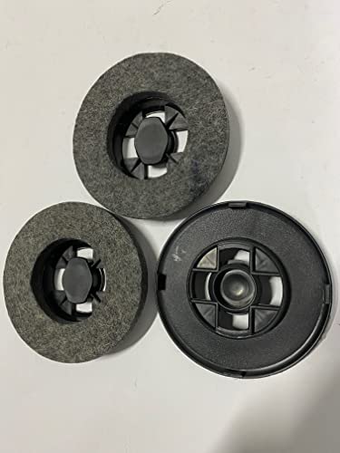 Homely R, Kit 3 Spazzole Feltro Per Lucidatrice Folletto Vorwerk E Alcuni Modelli Bosch In Plastica Feltro 116-117 (Adattabili No Originali), Multicol