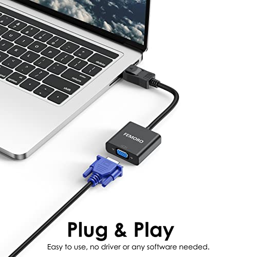 Femoro Dp to Vga Adapter, Hdmi to Vga 1080P Converter, Compatible with Computer, Desktop, Laptop, Pc, Monitor, Projector, HDTV (Hdmi-to-Vga)... - Image 3