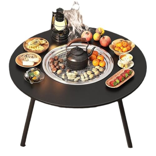 Mesa de barbacoa plegable portátil, parrilla de carbón, parrilla de barbacoa al aire libre, extraíble, para camping, picnic, senderismo, jardín, fiesta, festival