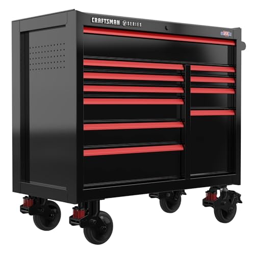 CRAFTSMAN V-Series 41 in. Garage Storage Rolling Tool Cabinet with 11 Drawers (CMSTVS4111BK)