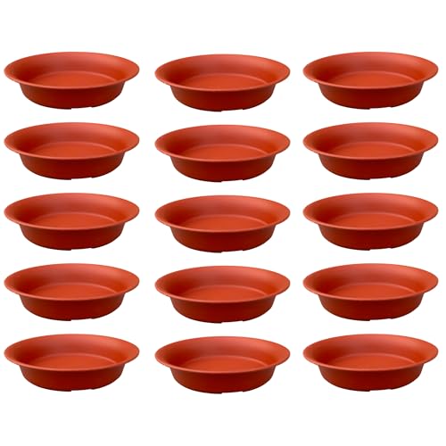 Image of Plant Saucer Base Plate for Pots | Premium Planter Tray |100% Virgin Plastic, UV Treated, Durable & Lightweight | Ideal for Indoor & Outdoor (15, 4 inch Tr)