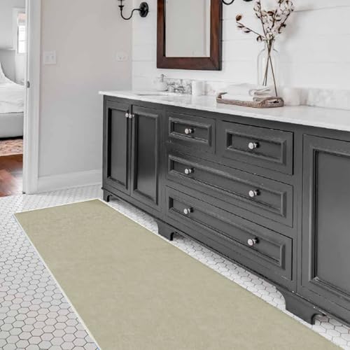 GREATOYAR Alfombra Antideslizante, Alfombra Larga, Alfombra Lavable, Alfombra de bambú, Alfombra Vinilo, para Pasillo, Cocina, Entrada, Lavandería, Sala De Estar, 50x180cm, Spongy 025