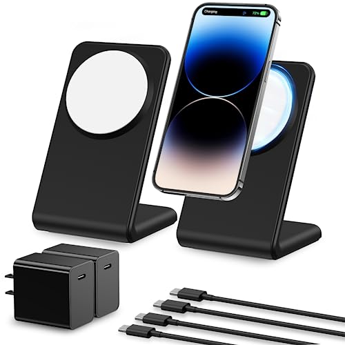 Amazon.co.jp: 【2台・Magsafe対応！】Meifigno ワイヤレス充電器