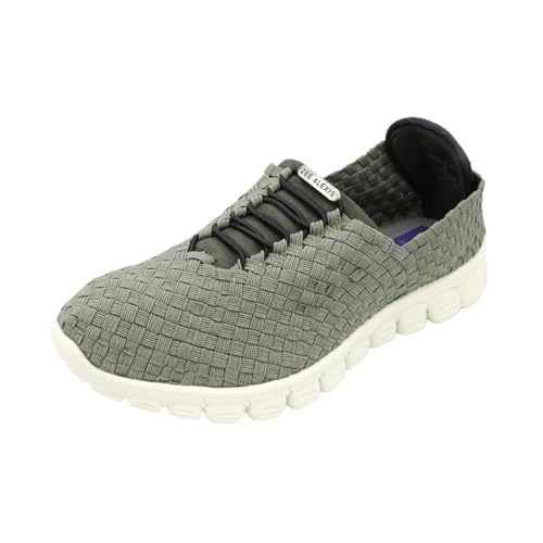 Image of Zee Alexis Women's Danielle Sneakers | Breathable Lightweight Flexible Casual Comfortable Slip-On No-Tie Elastic Laces Woven Shoes