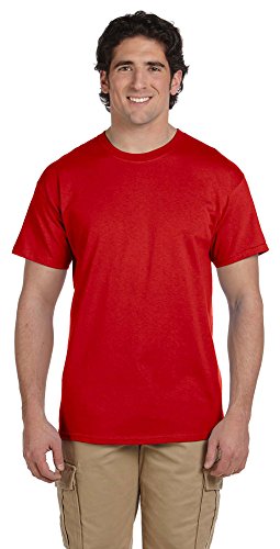 Fruit of the Loom 5 oz, 100% Heavy Cotton HD T-Shirt, 5XL, True RED