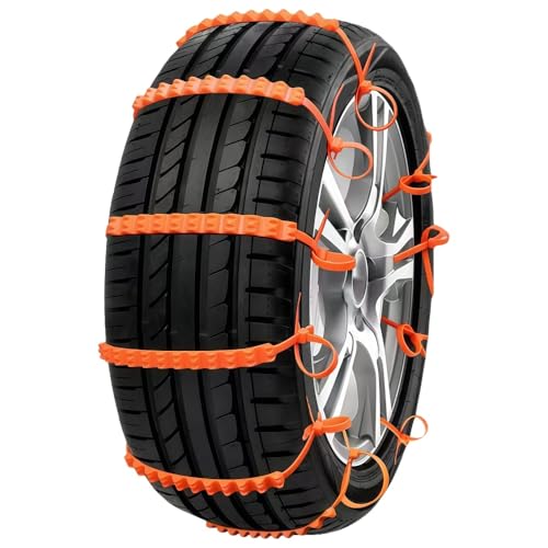 KBBYT Car Snow Tire Chains for Honda Nc700 Nc700x NC 700 / S/X Integra,Emergency Traction Snow Chains,Reusable Anti Skid Tire Chains,Portable Adjustable Non-Slip Tyre Straps,Easy Installation