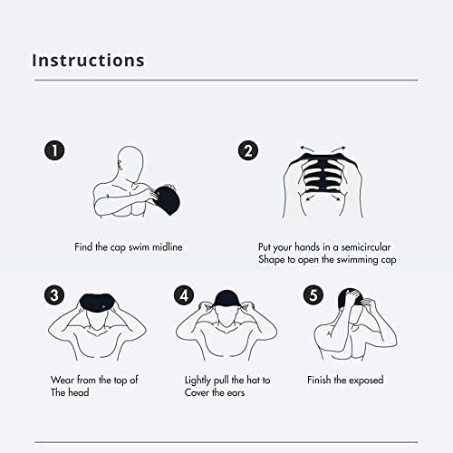 Long hair silicone swim cap tyr black Clearance