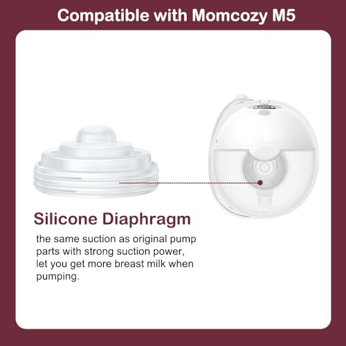 Image of 4PCS Diaphragm Compatible with Momcozy M5 Wearable Breast Pump, Silicone Diaphragm Replacement Parts for Momcozy M5 Brest Pump, Not Original Mom Cozy Accessories