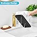 VITVITI Bathroom Counter Organizer, Toothbrush Holder for Bathroom, Resin Bathroom Organizer Countertop Storage for Cotton Ball/Vanity/Toothpaste, White Marble Look