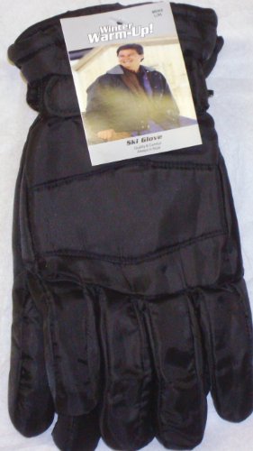 Drypel High Tech Waterproof Black Color Luxurious Looking Ski Gloves with Microfiber Thinsulate Lining for Men Size Med /Large