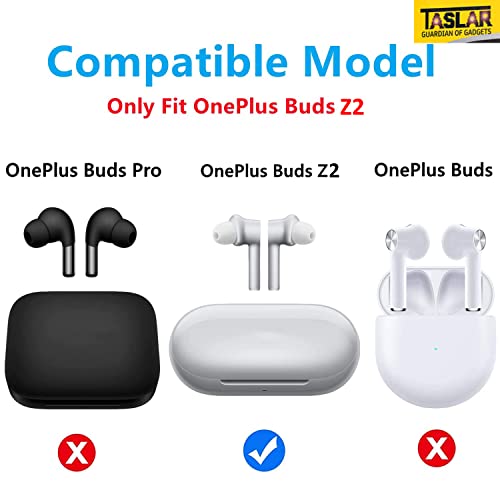 Image of TASLAR Anti-Fall Earphone Case Captain America Design Silicone Protective Cover Shell Accessories with Ring Lanyard Tide Compatible with Oneplus Buds Z2, (Blue) (ONLY CASE Cover)