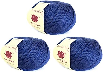 YARN AVE Cotton and Cashmere Blend Knitting Crochet Yarn Soft Touch Comfortable Baby Yarn for Vest Hat Sweater and Little Doll 3 Balls 32