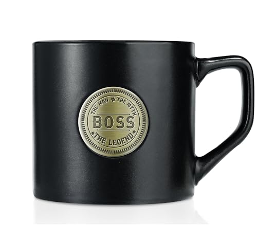 Onebttl Boss Gifts Ceramic Coffee Mug with Golden...